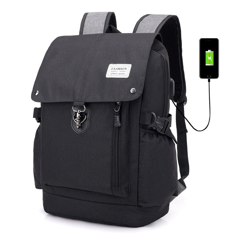 Men Backpack for IPAD Phone USB Charging