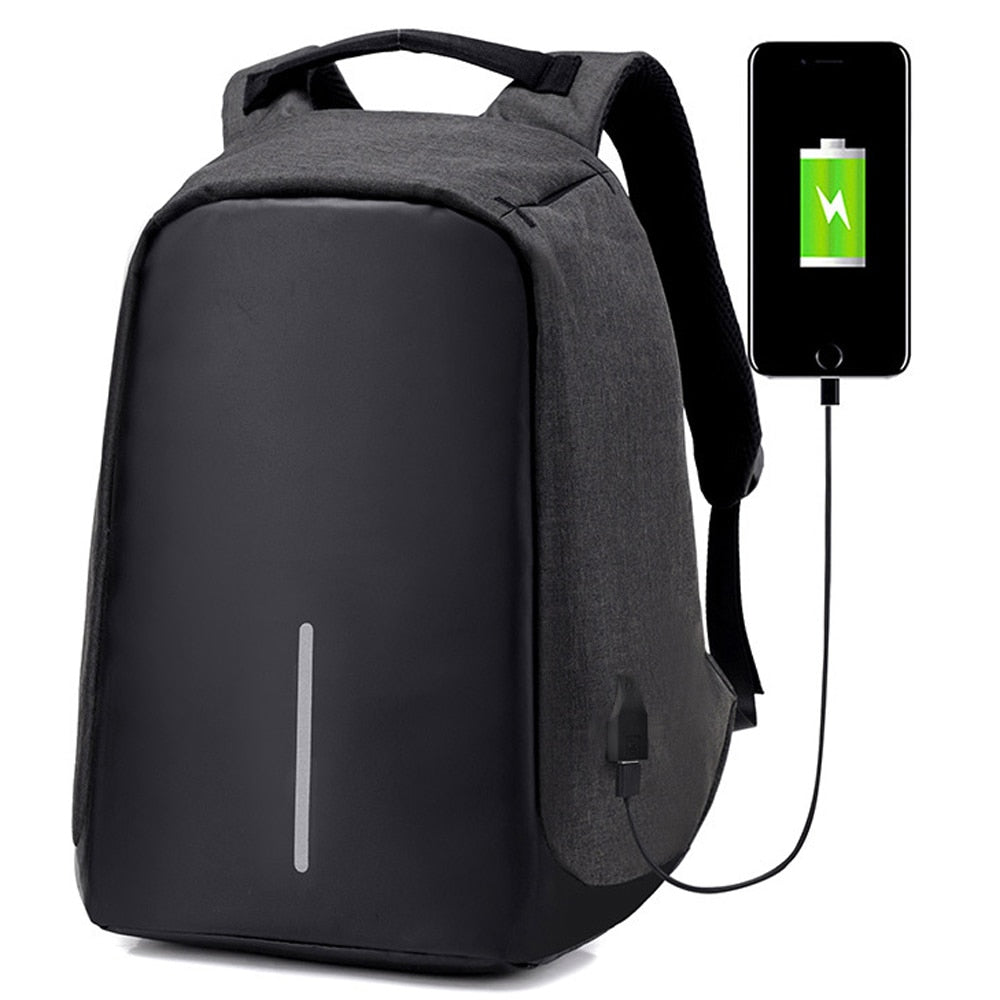 Men Business Laptop Backpack Waterproof USB Charging